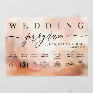 RoseGold Earthtone Watercolor Wedding Icon Programme