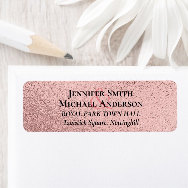 RoseGold Glitter Glam Foil Look Wedding BUDGET (Insitu)