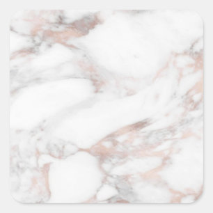 Rosegold Marble Elegant Modern Blank Template Square Sticker