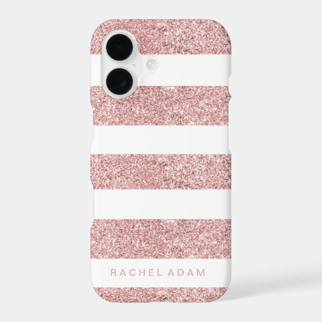 RoseGold Striped Phone Case (Back)