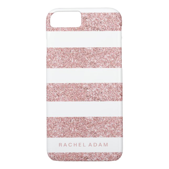 RoseGold Striped Phone Case (Back)