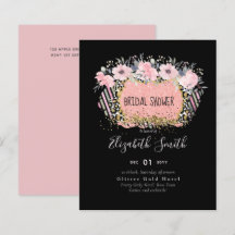 Rosegold WEDDING Girly Pink Floral Glitter Glam