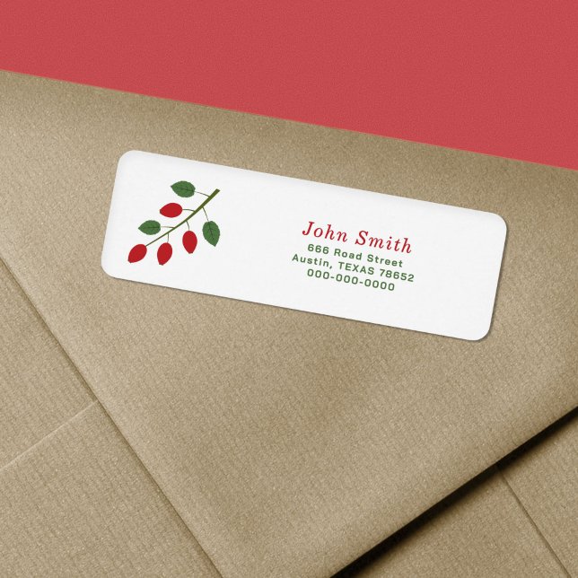 Rosehip Return Address Label (Rosehip Return Address Label)