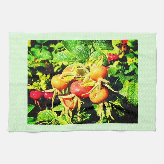 Rosehips  tea towel (Horizontal)