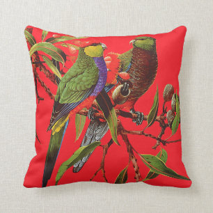 ROSELLAS ON RED Scatter Cushion