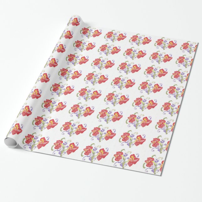 Rosemal Wrapping Paper (Unrolled)
