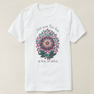 Rosemaling floral art personalizable womens T-Shirt