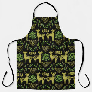 Rosemaling Norwegian Folk Art Apron