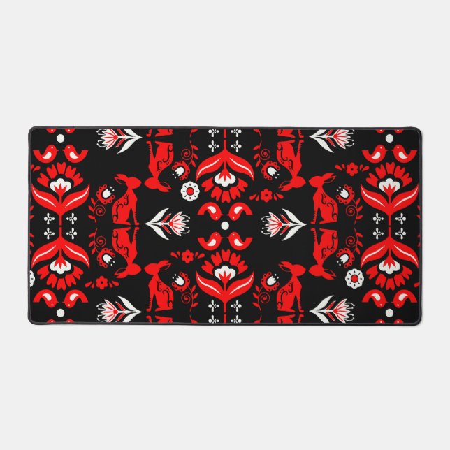 Rosemaling Norwegian Folk Art Desk Mat (Front)