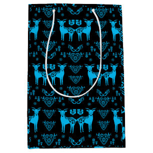 Rosemaling Norwegian Folk Art Medium Gift Bag
