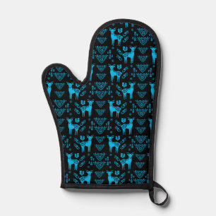Rosemaling Norwegian Folk Art Oven Mitt