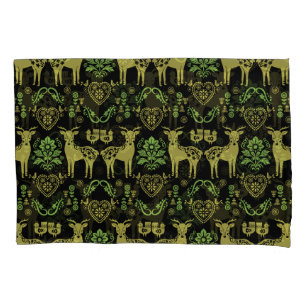 Rosemaling Norwegian Folk Art Pillowcase