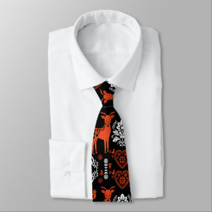 Rosemaling Norwegian Folk Art Tie