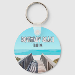 Rosemary Beach Florida Gulf Coast Vintage Key Ring