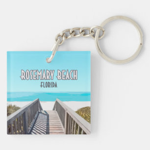 Rosemary Beach Florida Gulf Coast Vintage Key Ring