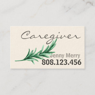 Rosemary Caregiver Business Cards