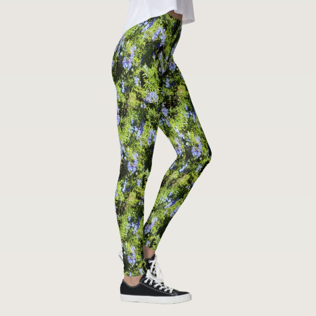 rosemary flowers green leggings (Right)