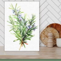 Rosemary Fresh Herb Watercolor Art for Kitchen