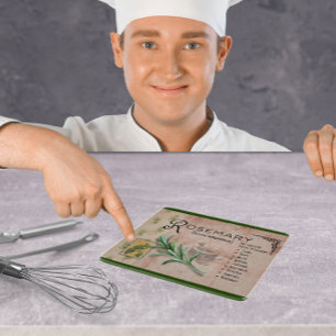 Rosemary Herb Botanical Info Small Cutting Board
