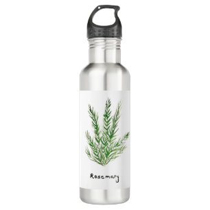 Rosemary herbs vintage kitchen garden watercolor 710 ml water bottle
