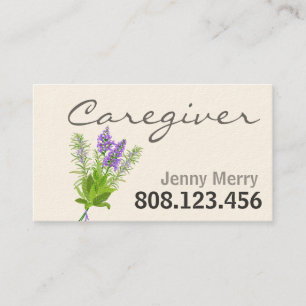 Rosemary Sage: Caregiver Business Cards