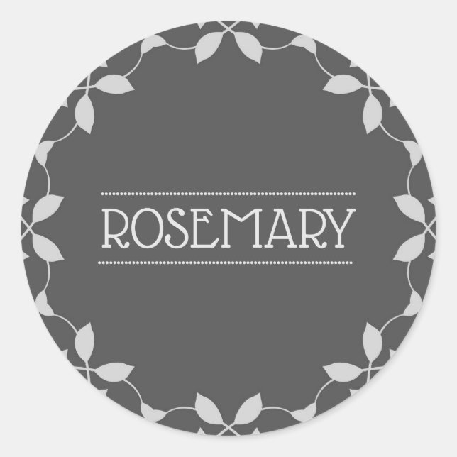 Rosemary Spice Jar Sticker Label (Front)