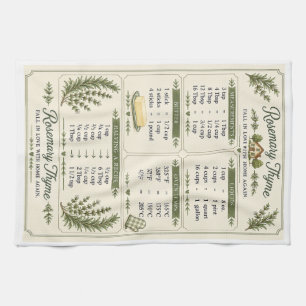 Rosemary Thyme Measurement Conversion Towel