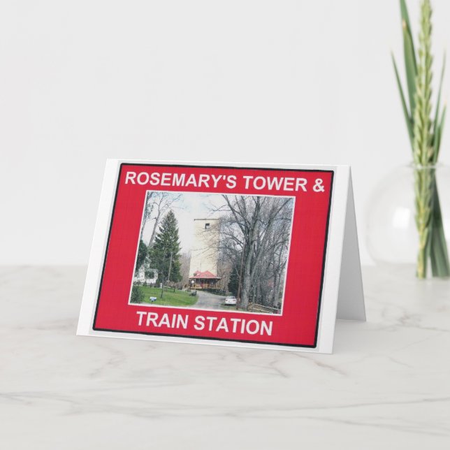 ROSEMARY'S TOWER & TRAIN STATION CARD (Front)