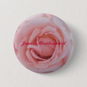 RoseMousepad copy, Junior Bridesmaid 6 Cm Round Badge