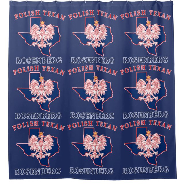 Rosenberg Polish Texan Shower Curtain (Front)