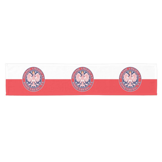 Rosenberg Texas Polish American Eagle Short Table Runner (Horizontal)