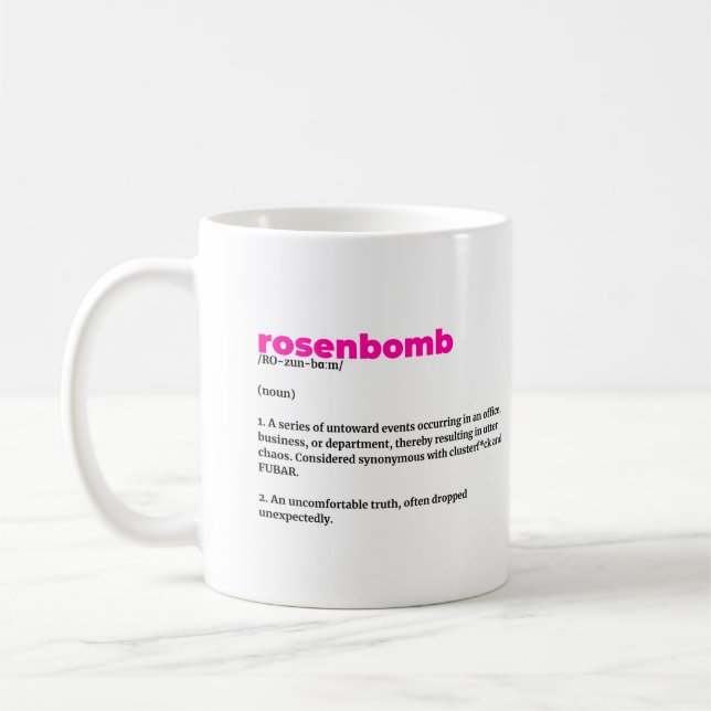 rosenbomb definition mug  (Left)