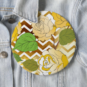 Roses 10 6 cm round badge