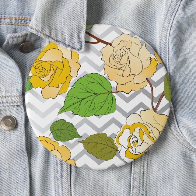 Roses 11 6 cm round badge (In Situ)