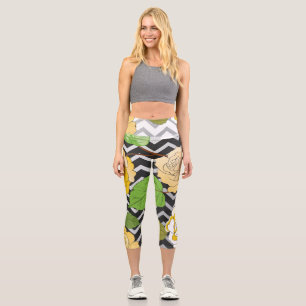 Roses 11 capri leggings