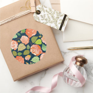 Roses 15 classic round sticker