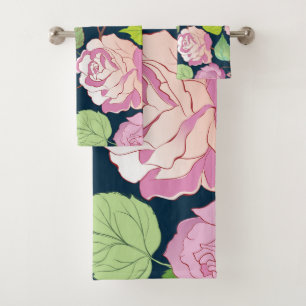 Roses 16 bath towel set