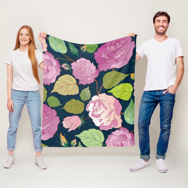 Roses 16 fleece blanket (In Situ)