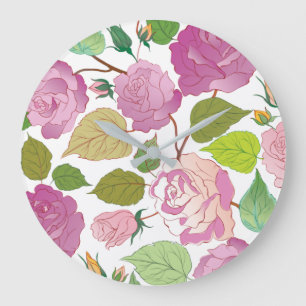 Roses 17 large clock