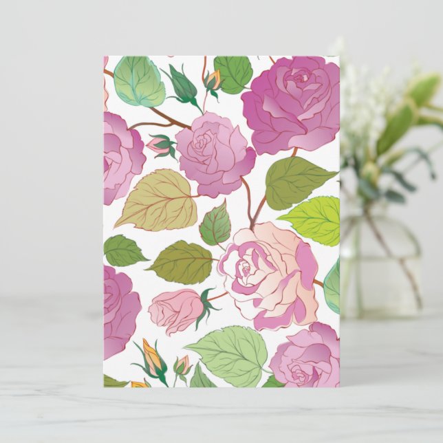 Roses 17 thank you card (Standing Front)