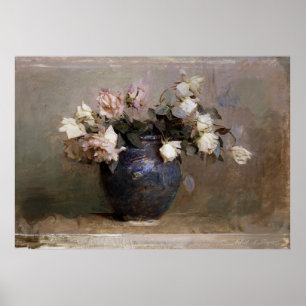 Roses (1890) painting in high resolution by Abbott Poster