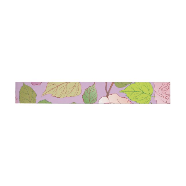 Roses 18 wraparound address label (Individual)