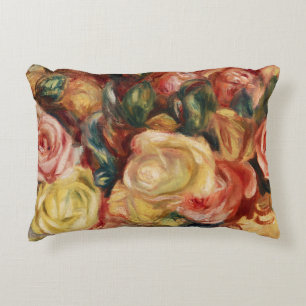 Roses (1912) by Pierre-Auguste Renoir Decorative Cushion