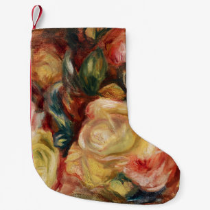 Roses (1912) by Pierre-Auguste Renoir Small Christmas Stocking