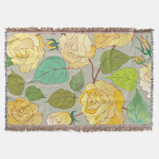 Roses 1 throw blanket (Front)