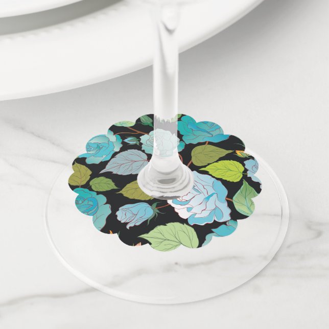 Roses 22 wine glass tag (Close Up)