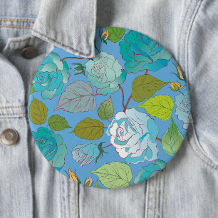 Roses 23 6 cm round badge