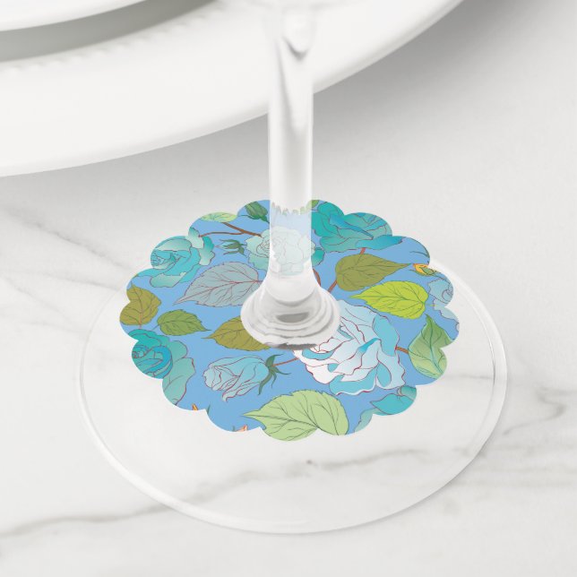 Roses 23 wine glass tag (Close Up)