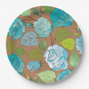 Roses 25 paper plate