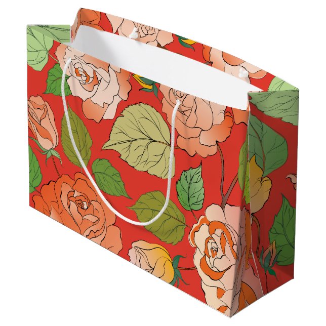 Roses 26 large gift bag (Back Angled)